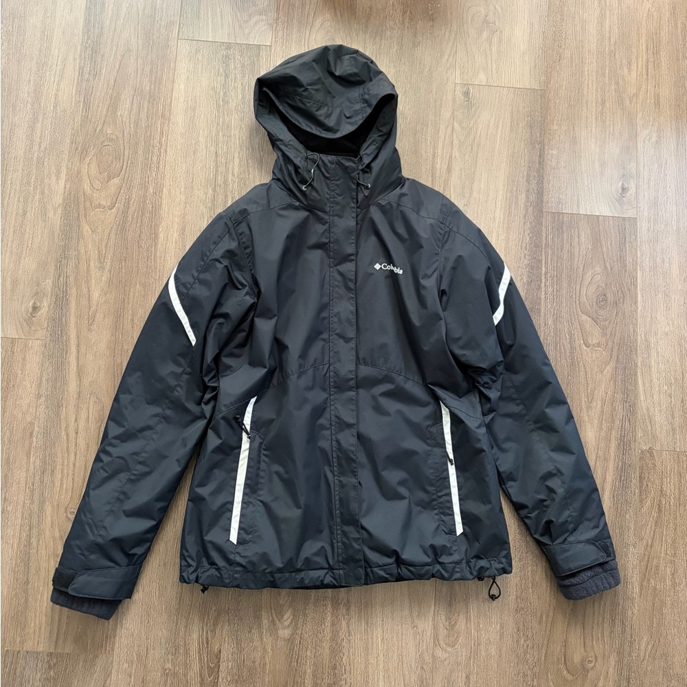 Women’s Columbia Interchange Black Hooded Winter Jacket - Size Medium